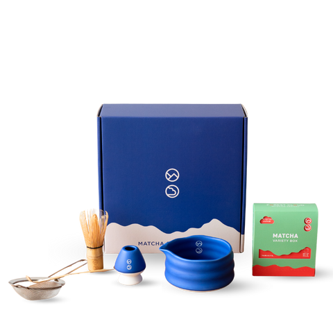 Forest Cloud Premium Matcha Starter Kit – 10 Sachets, Traditional Bowl, Chasen, Scoop & Sieve