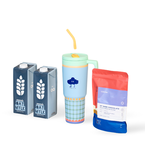 Forest Cloud Dark Cocoa Starter Kit (Dark Cocoa 250g + 2 Oat Milk + Alpine Tumbler)