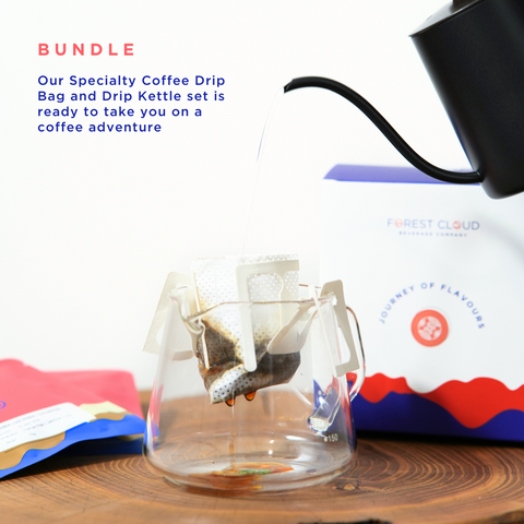 Forest Cloud Drip Bag Bundle: 10 Drip Bags + 1 Drip Pot