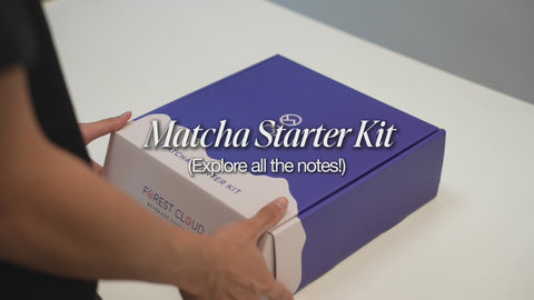 Forest Cloud Premium Matcha Starter Kit – 10 Sachets, Traditional Bowl, Chasen, Scoop & Sieve